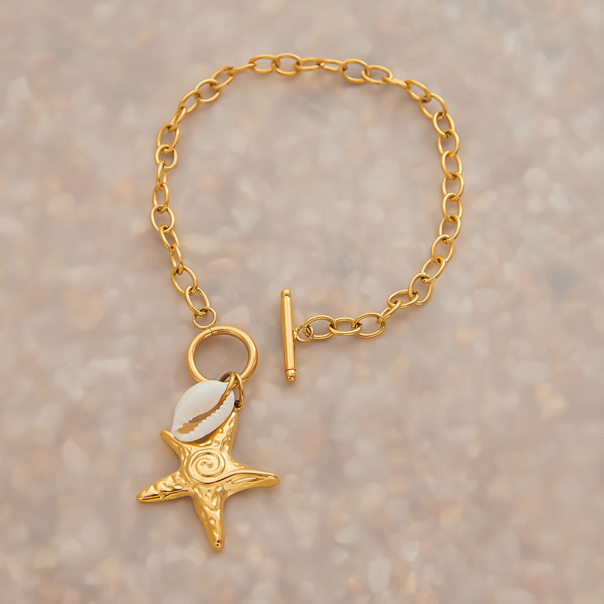 Zeester roestvrijstalen waterdichte gouden bedelarmbanden Afbeelding4