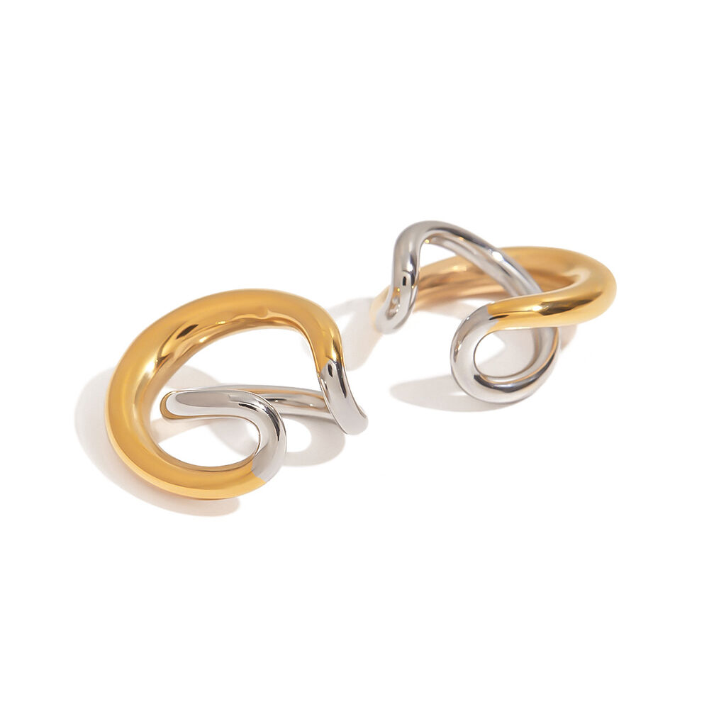 Stainless Steel Waterproof Mixed Color Ear Cuffs h5Picture4