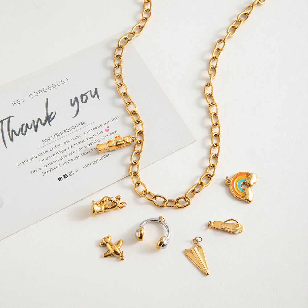 1 Piece Chain Stainless Steel Waterproof Gold Color  Women's DIY Chain Necklaces Picture4