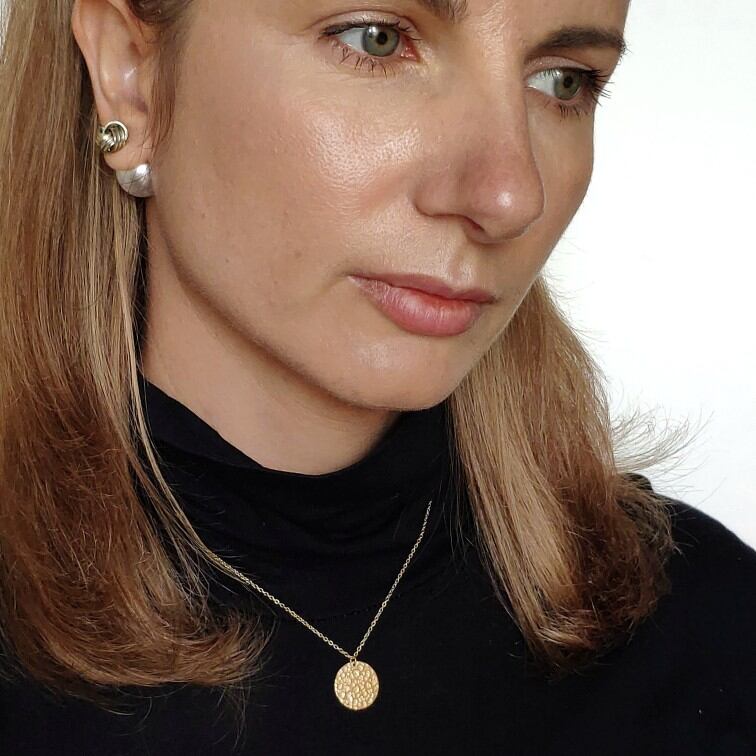 1 Stück Simple Series Simple Chain Edelstahl wasserdicht goldfarbene Damenhalskette h5 Bild9
