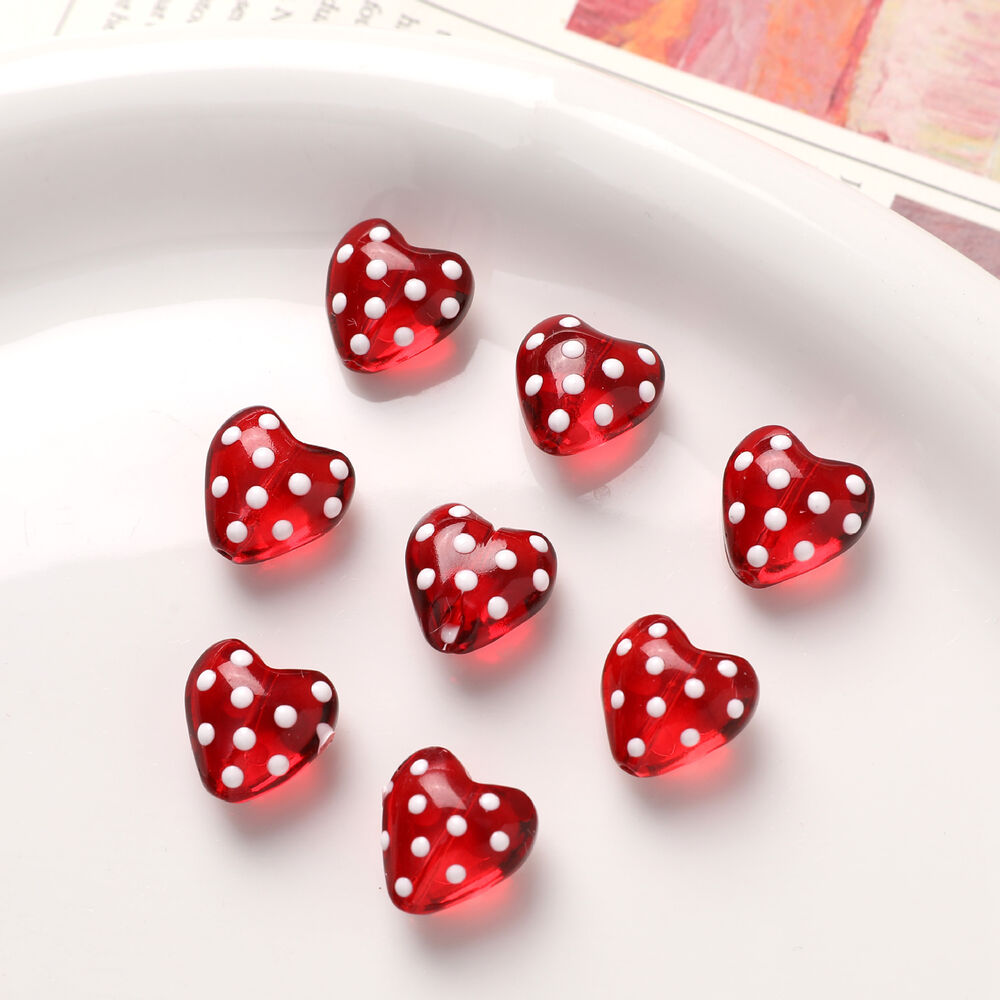 1 Piece Romantic Heart Glass DIY Jewelry Beads h5Picture4
