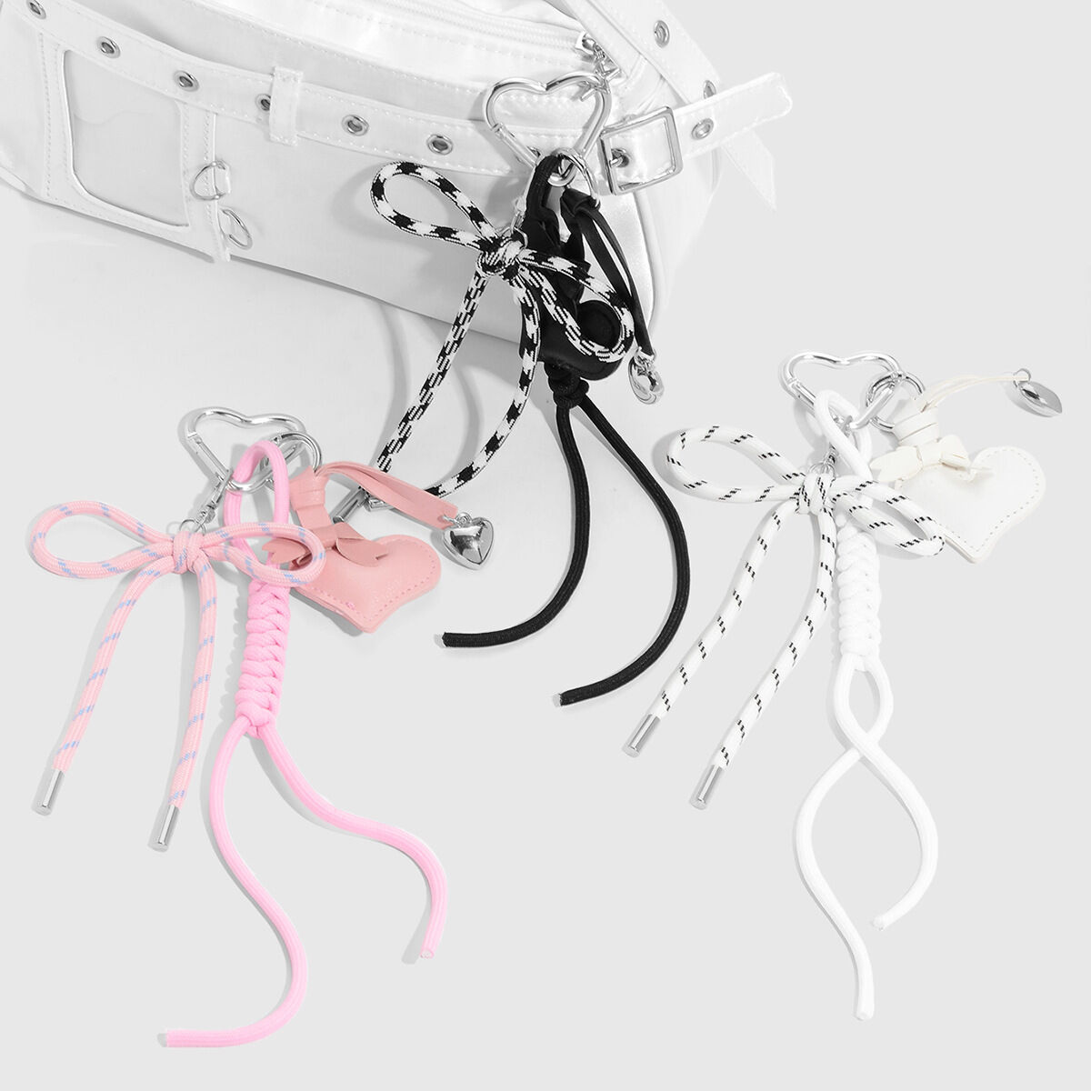 Leather Sweet Heart Bag Charms 2