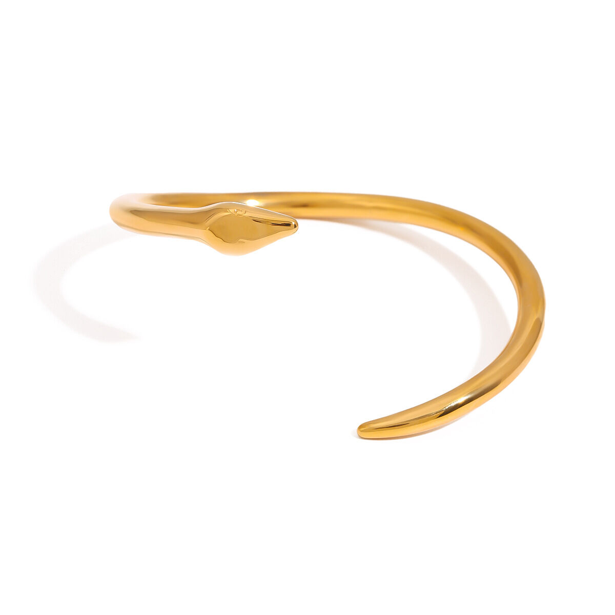 Braccialetti da donna color oro impermeabili in acciaio inossidabile a forma di serpente, stile lusso, 1 pezzo h5 Immagine6