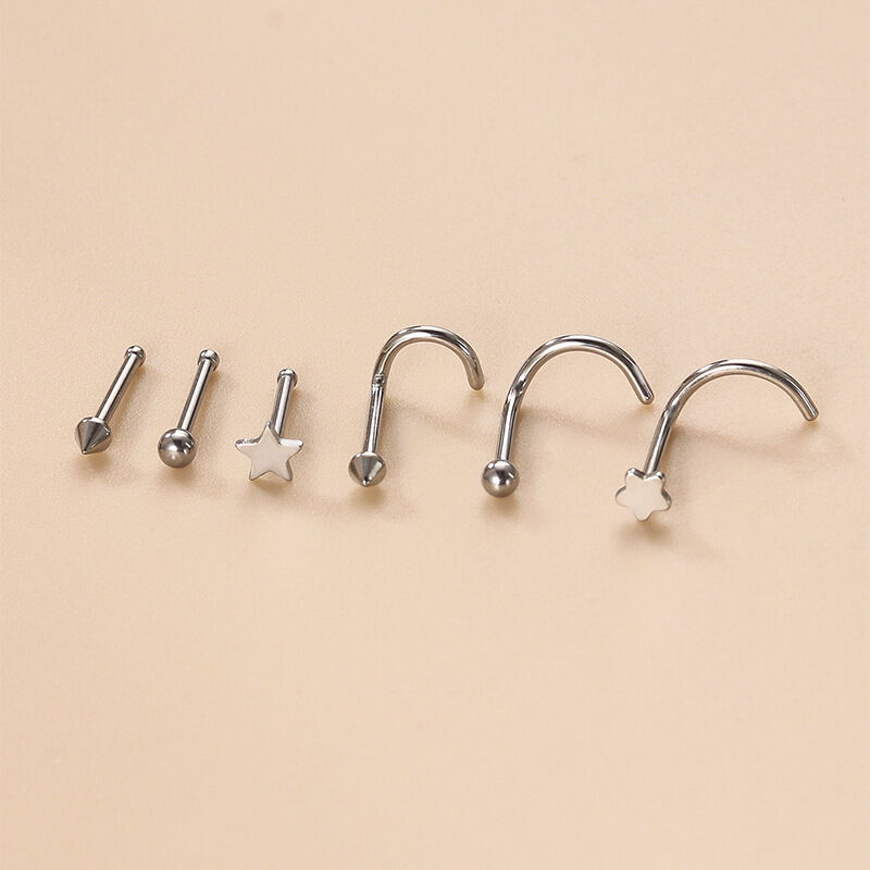 1 Stück exquisiter Nasenstecker in Sternform für Damen Bild4