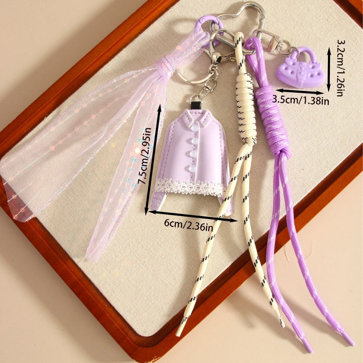 Mode mini kleine tas kwastje dames tas bedeltjes Afbeelding5