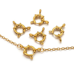 1 piece diy annular clasp stainless steel gold color women's pendants h5 Picture3