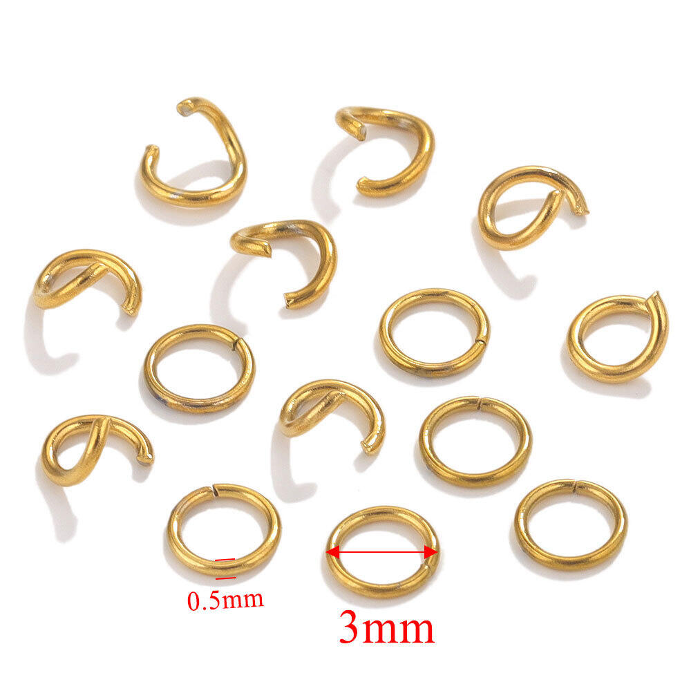 1 Piece DIY Solid Broken Ring Stainless Steel Waterproof Gold Color Women's Pendants h5Picture2