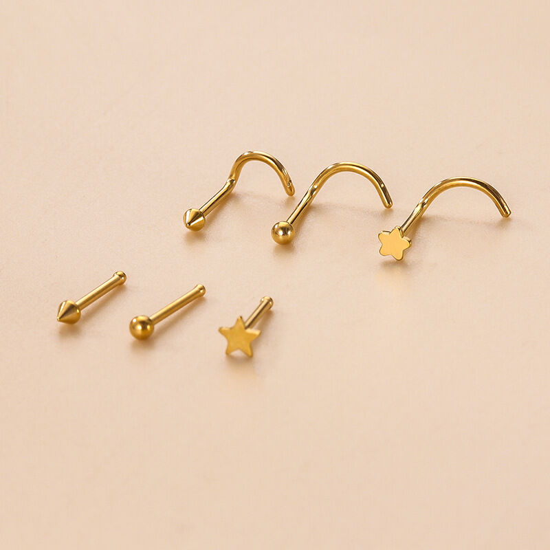 1 Stück exquisiter Nasenstecker in Sternform für Damen Bild6