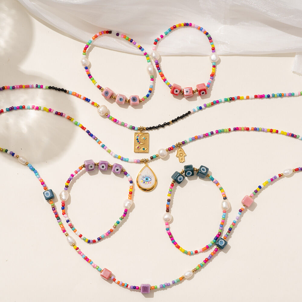 Colorful Romantic Series Beads Natural Stone Women's Beaded Necklaces Picture4
