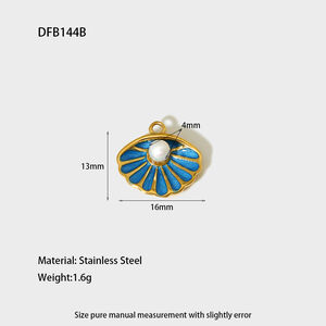 Starfish Stainless Steel Waterproof Gold Color Pendant h5 Picture5