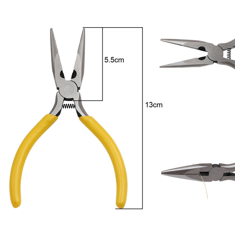 Yellow Handle Needle Nose Pliers (With Teeth) Length About 13Cm Picture15