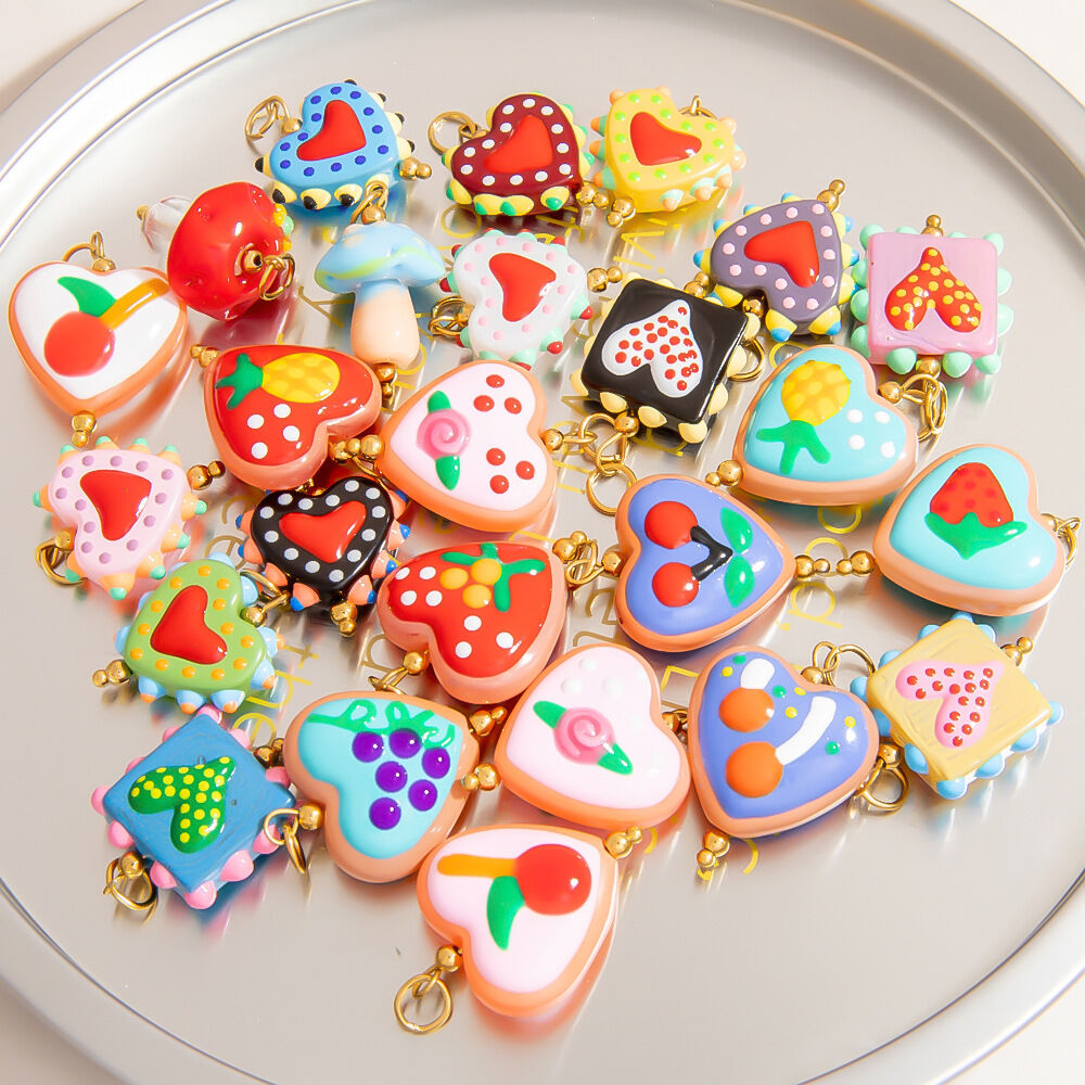 Colorful Heart Stainless Steel Waterproof DIY Pendant h5 Picture3