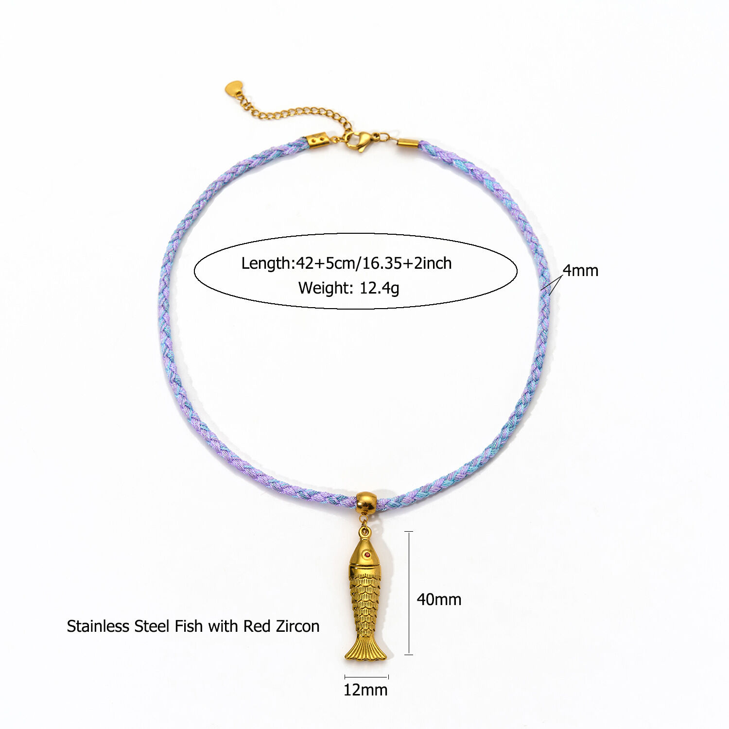 1 Piece Charming Colorful Stainless Steel Waterproof Women's Pendant Necklaces h5 Picture2