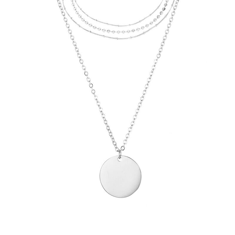 Light Luxury Multi - layer Chain Gold - colored Stainless Steel Waterproof Women's Necklaces