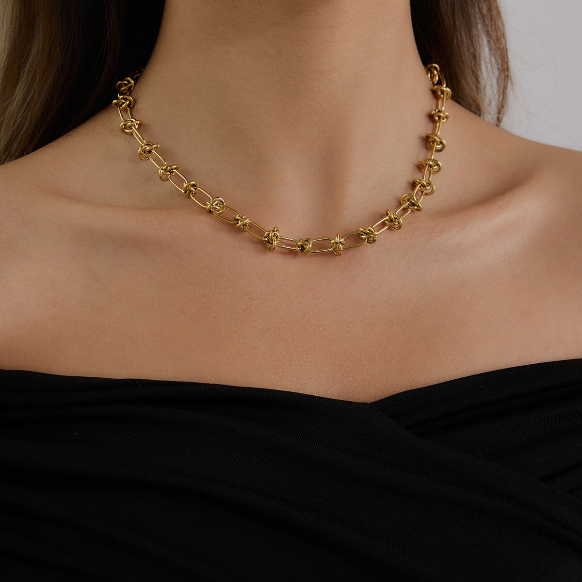 1 Piece Chain Stainless Steel Waterproof Gold Color  Women's DIY Chain Necklaces Picture4