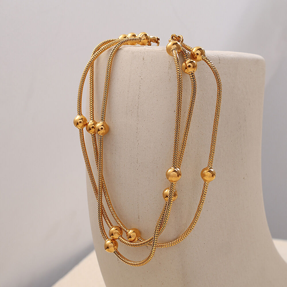 Daily Chain Stainless Steel Gold Color Layered Necklaces h5Picture4
