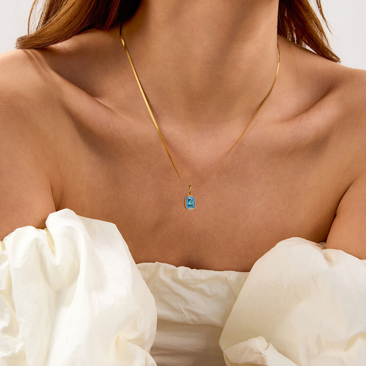 1 pezzo di collana con ciondolo da donna impermeabile in acciaio inossidabile a forma di cuore color oro h5 Immagine5