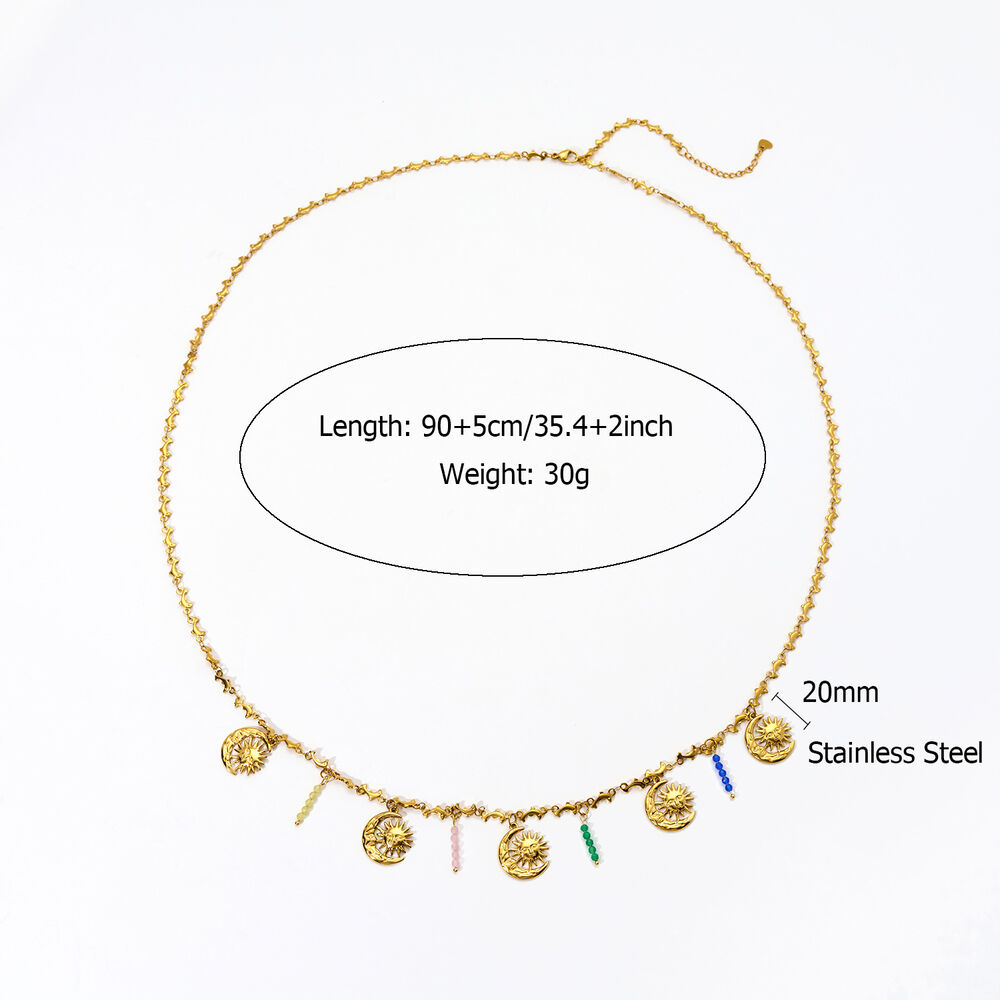 Beach Series Shell Pendants Stainless Steel Gold Color Women's Waist Cha h5Picture2