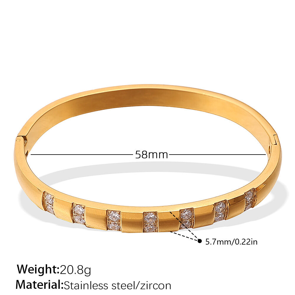 Sz255Weg White Zirconium Gold Bracelet/2 Picture7