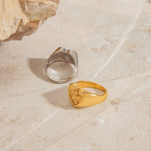 style herz engel edelstahl gold farbe statement ringe h5 Bild6