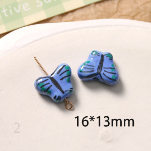 1 Piece Natural Butterfly Ceramics Diy Jewelry Beads h5 Picture2