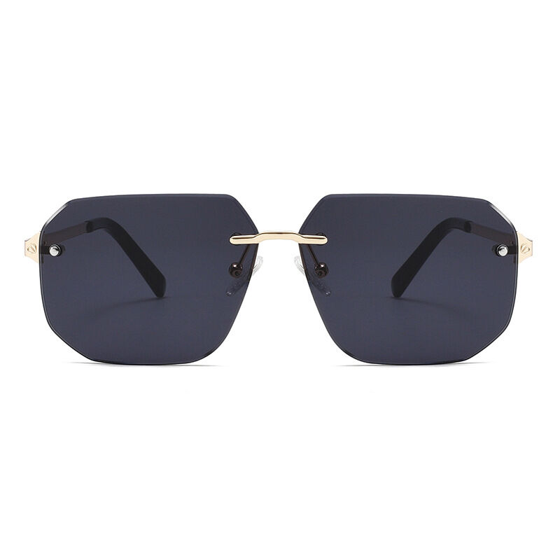 1 Pair Simple Series Daily Solid Color Metal Women's Sunglasses Picture2