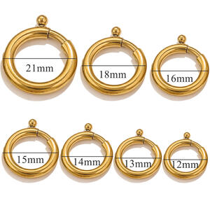 1 piece diy annular clasp stainless steel gold color women's pendants h5 Picture4