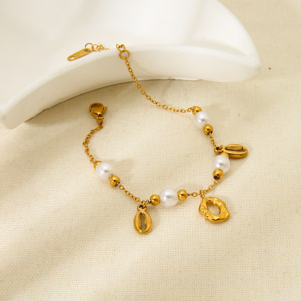 Stilvolle, vielseitige Armbänder der Ocean-Serie – goldfarbener, wasserdichter Edelstahl für Damen 2