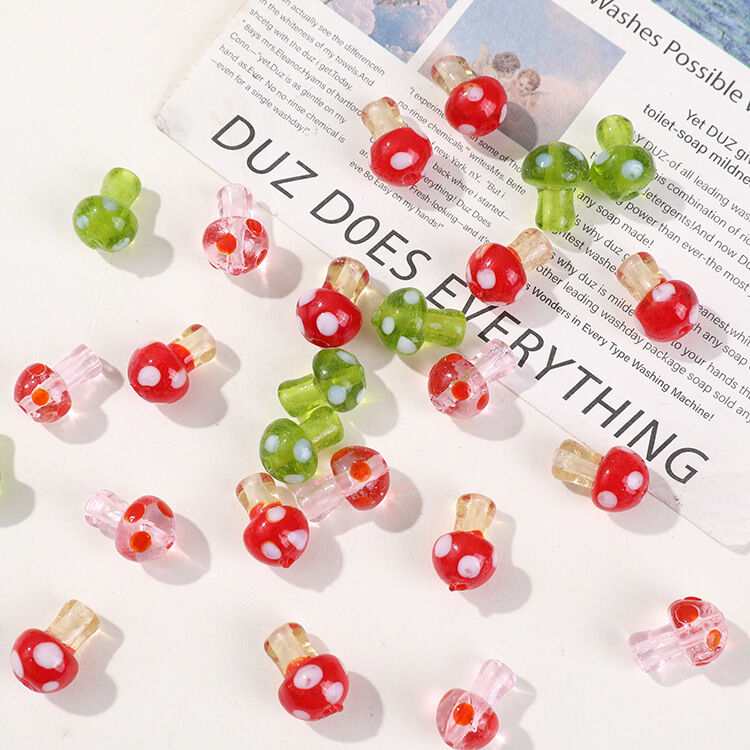 1 Piece Vivid Mushroom Glass DIY Jewelry Beads h5 Picture2