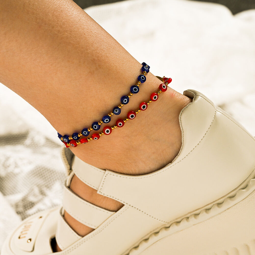 Classic Series Eye Resin Gold Color Women's Ankle bracelet h5Picture7