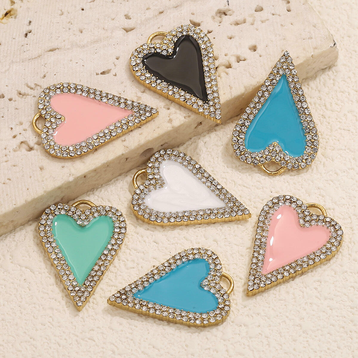 1 Piece Vivid Heart Shape Stainless Steel Waterproof Women's Pendants 2