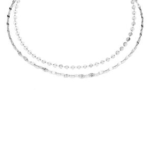 Simple Double - layer Stainless Steel Waterproof Chain Women's Necklaces h5