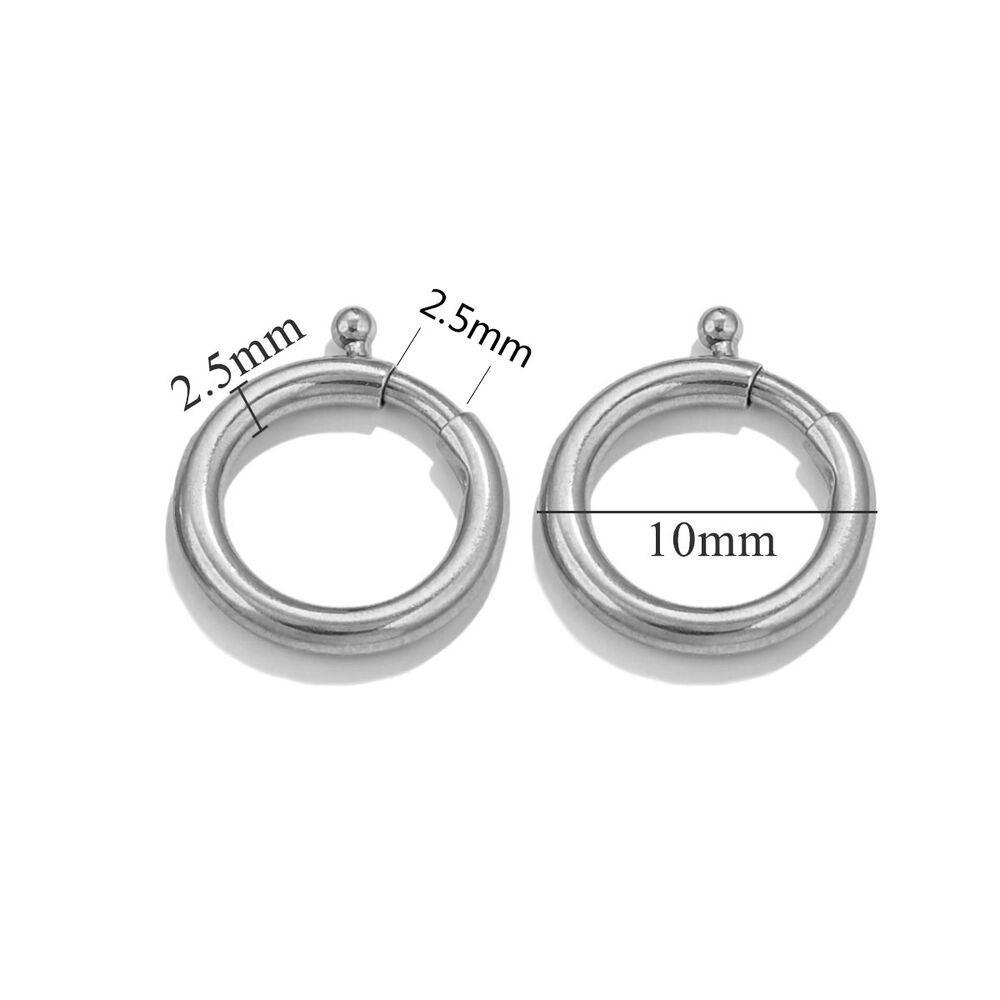 1 piece diy annular clasp stainless steel gold color women's pendants
