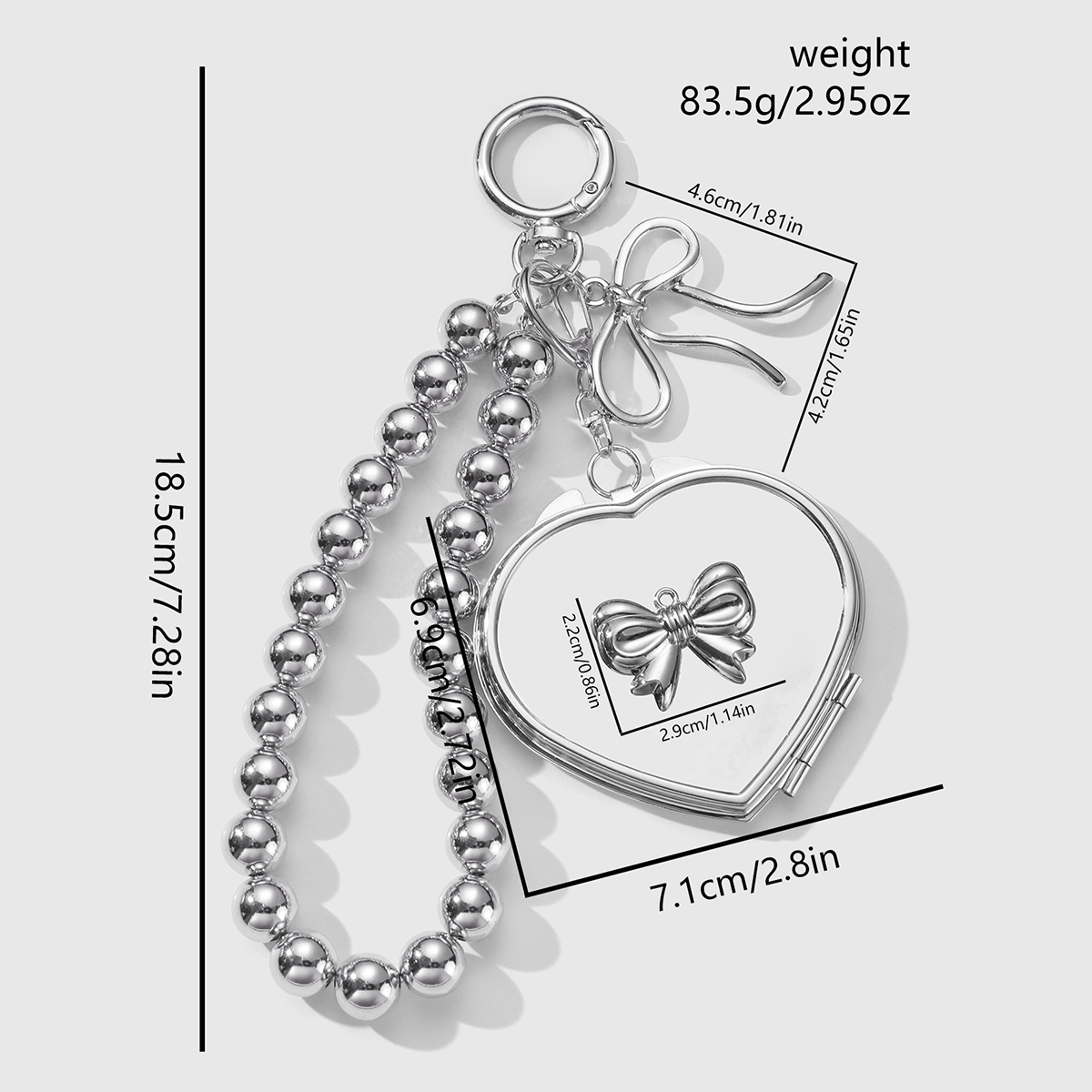 Heart Mirror Bag Charms h5 Picture5