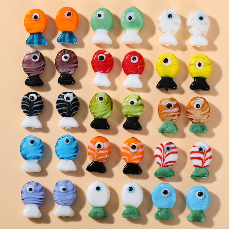Oceanic Whimsical Fish Glass DIY Jewelry Beads