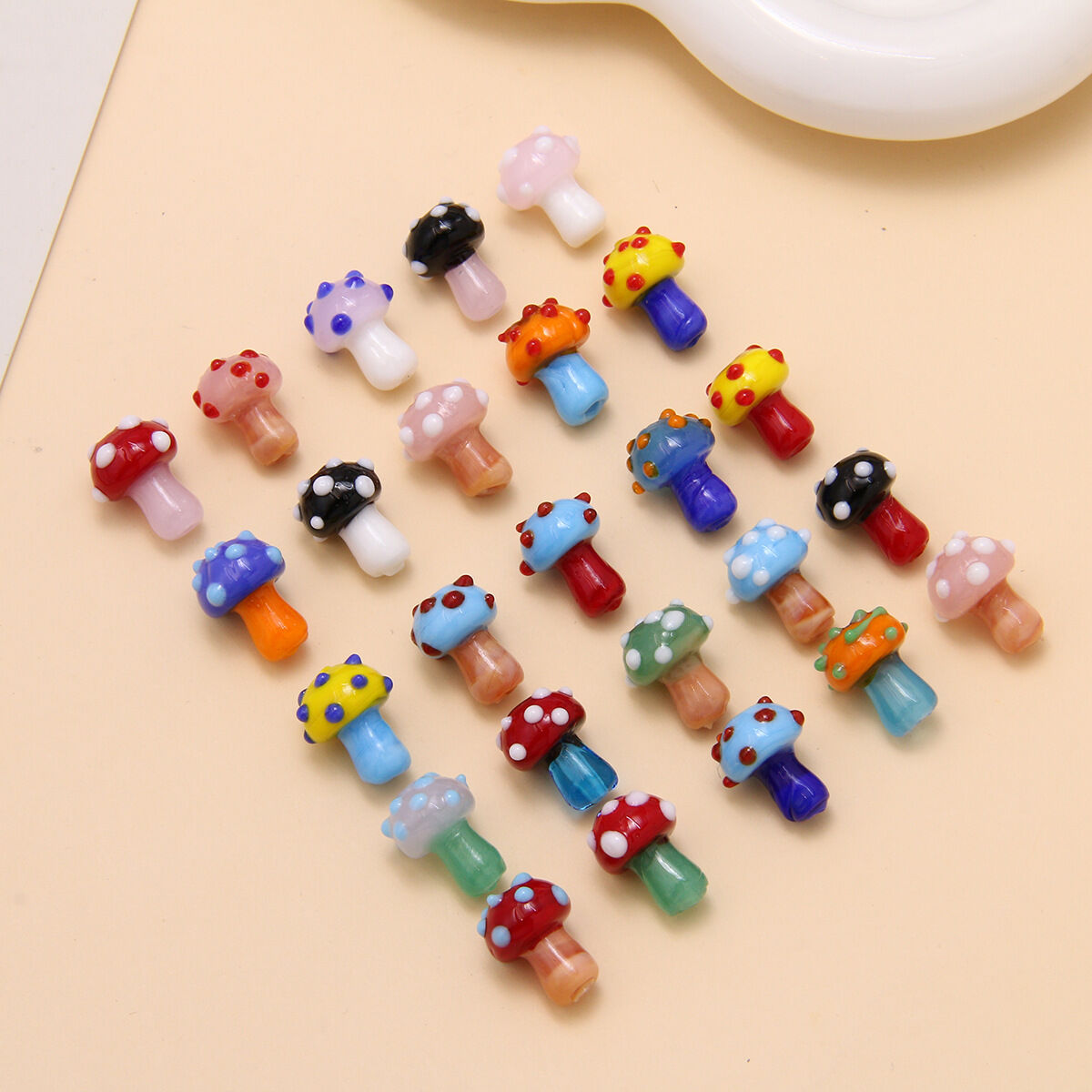 Exquisite Mushroom Colorful Glass DIY Jewelry Beads Picture3