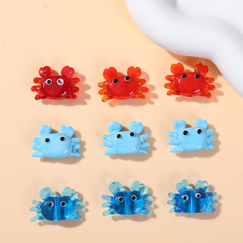 Oceanic Colorful Crab Glass DIY Jewelry Beads