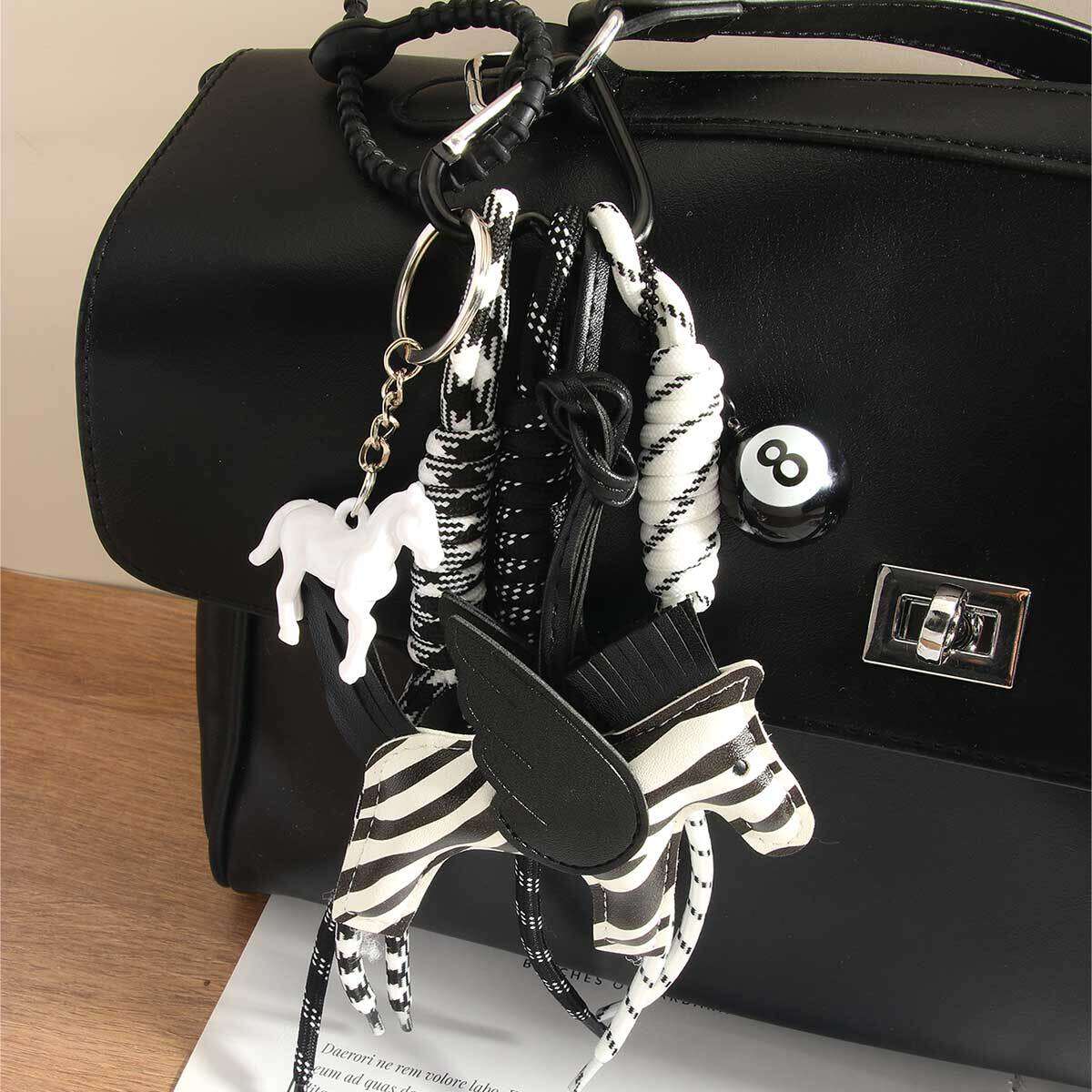 1 Piece Simple Series Daily Animal Zebra PU Women's Bag Charms 2