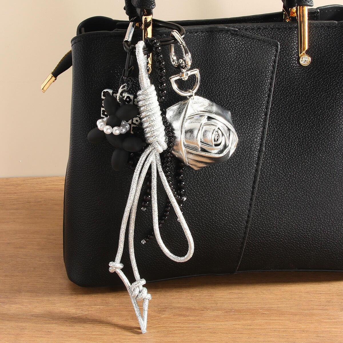1 Piece Luxurious Series Daily Flower PU Women's Bag Charms h5Picture3