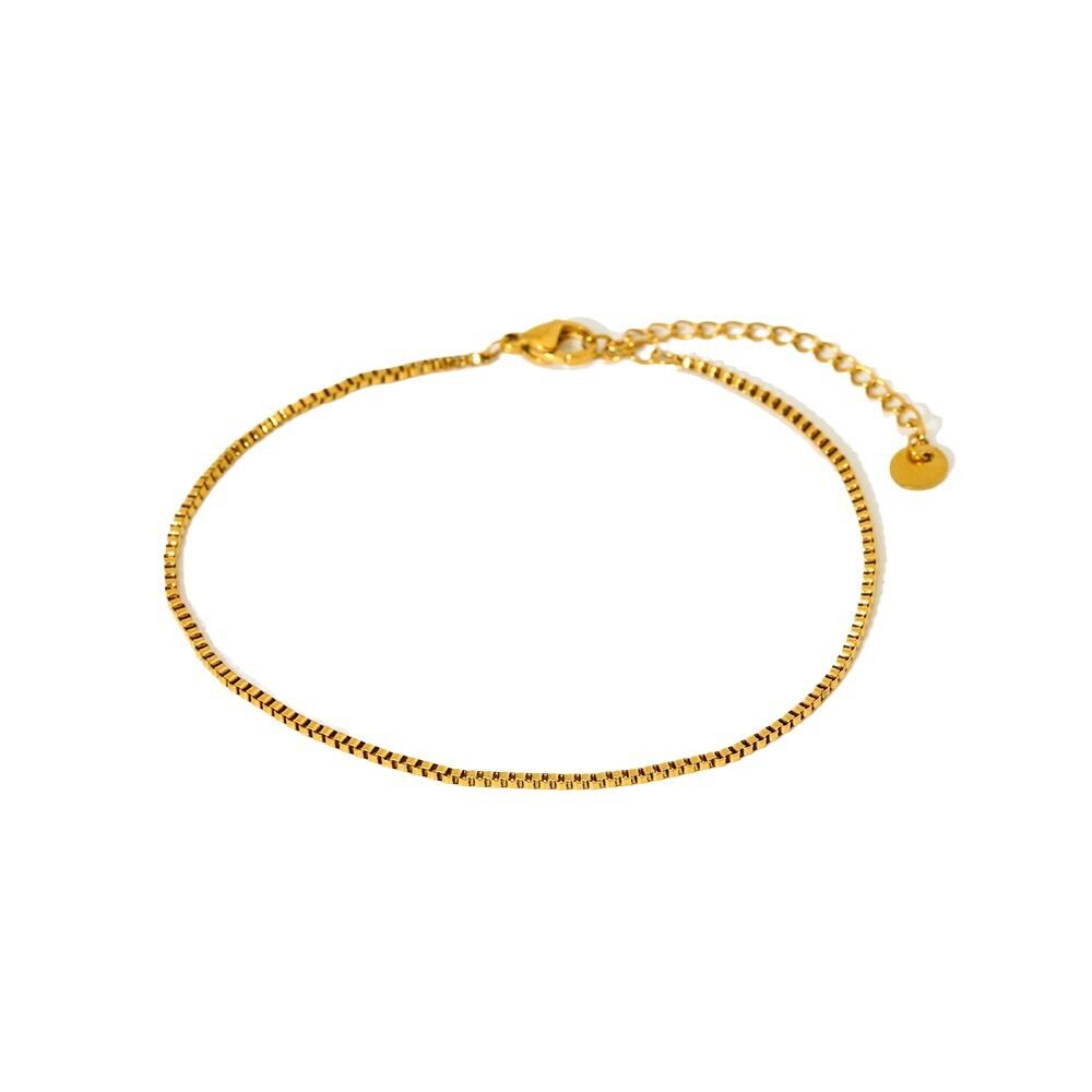 1 Piece Simple Hundred Matching Gold Stainless Steel Waterproof Women's Bracelet h5 Picture5