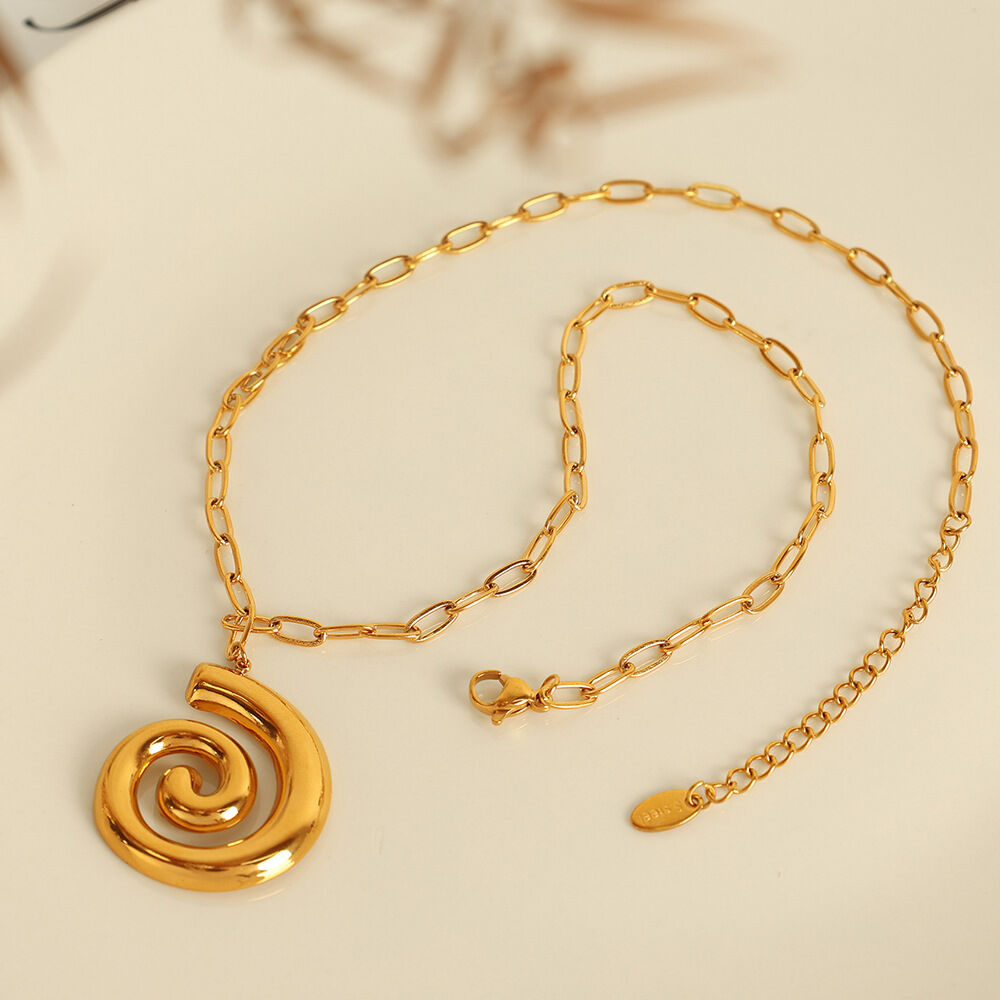 Vortex Stainless Steel Gold Color Earrings Set h5 Picture3
