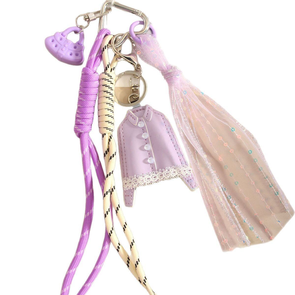 Mode mini kleine tas kwastje dames tas bedeltjes h5 Afbeelding4