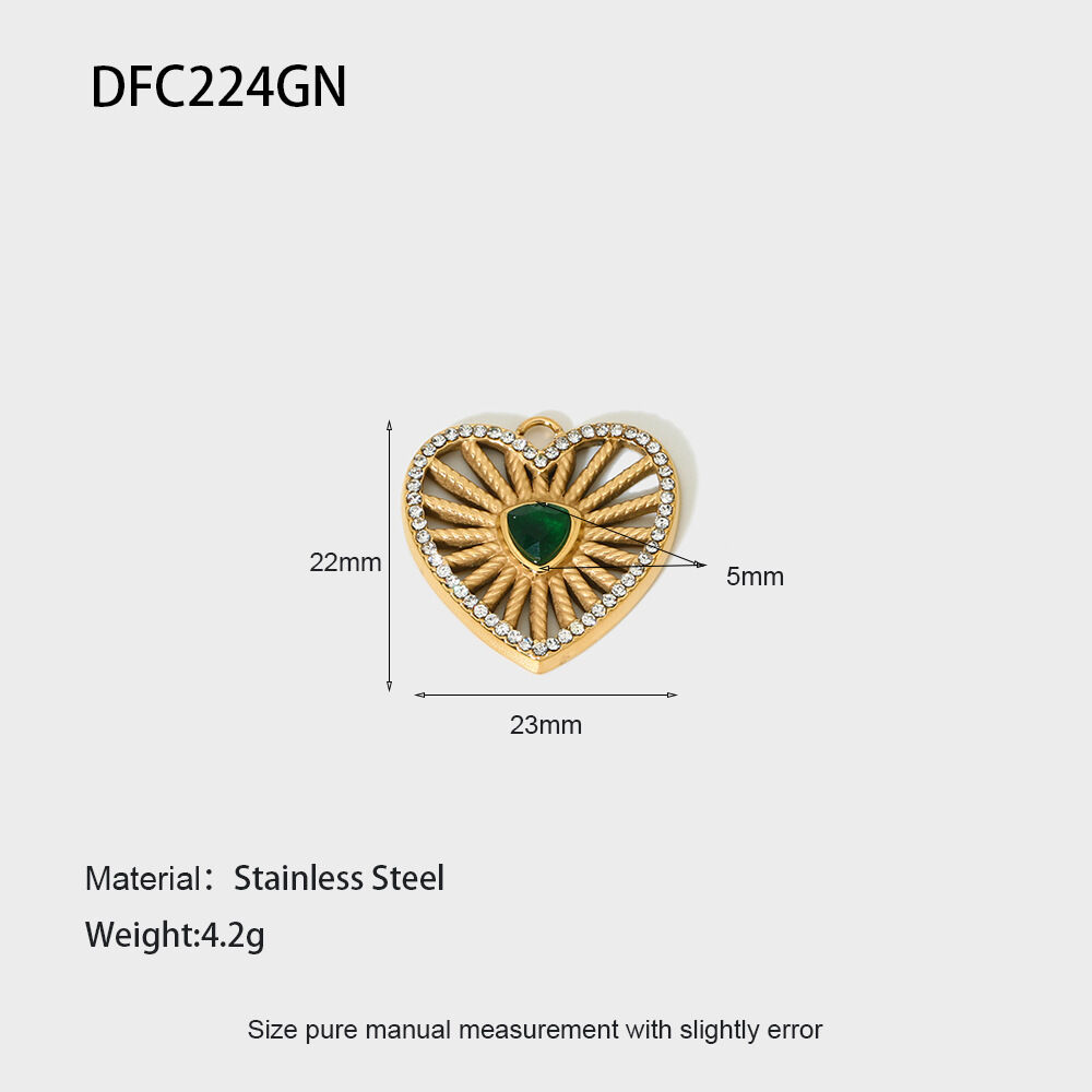 Luxury Premium Gold Color Stainless Steel Waterproof DIY Pendant h5 