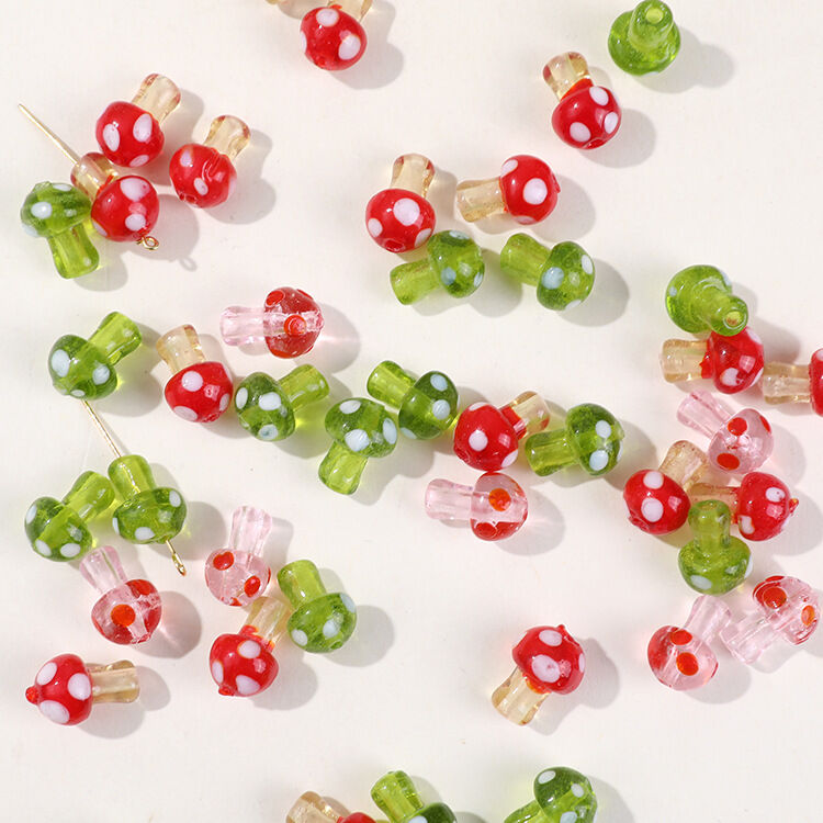 1 Piece Vivid Mushroom Glass DIY Jewelry Beads h5 Picture4