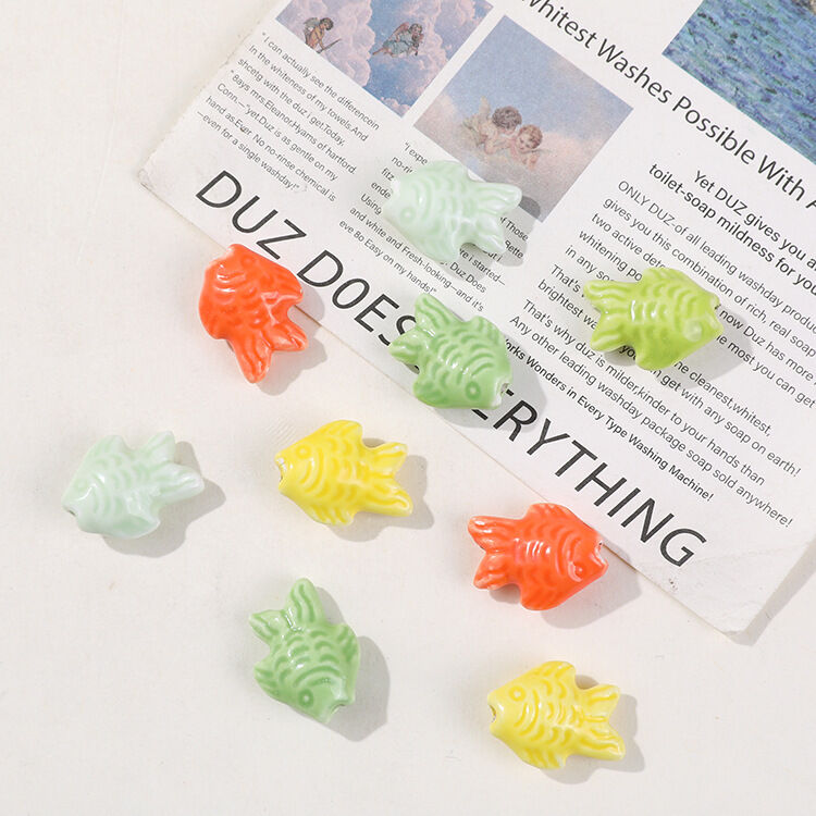 VIvid Fish Colorful Ceramics DIY Jewelry Beads Picture4