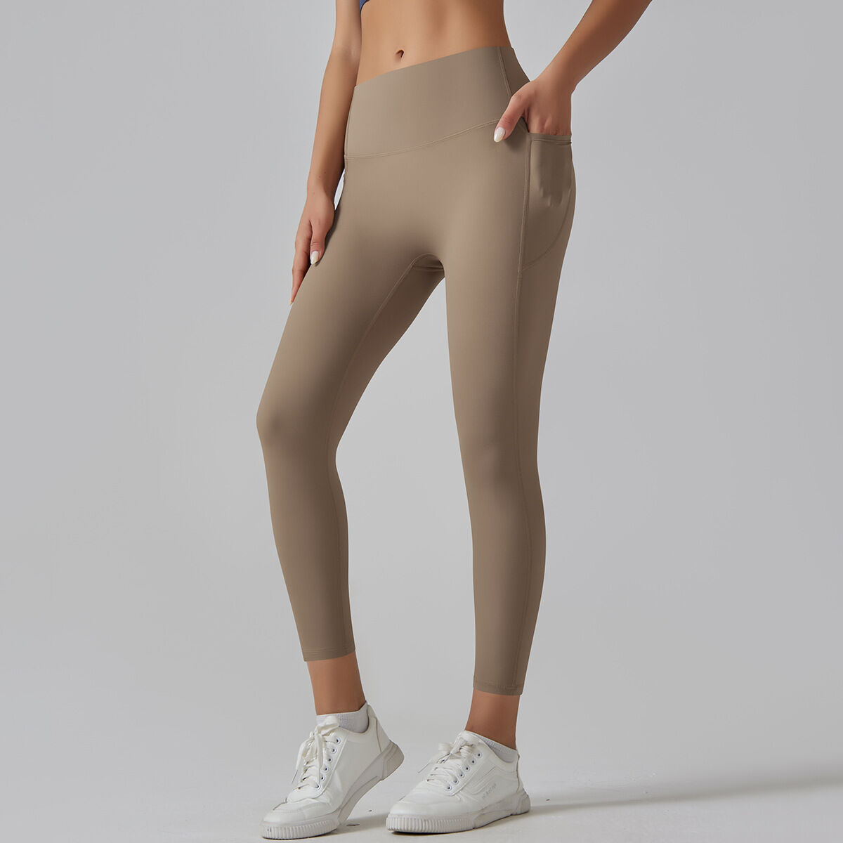 1 Piece High Waisted Nude Yoga Pants Seamless Women's Exercise Pants Picture4
