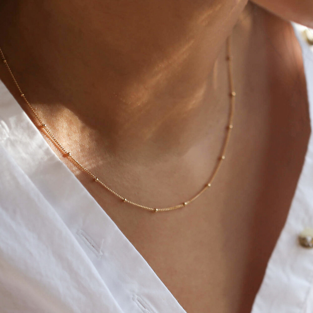 Light Luxury Multi - layer Chain Gold - colored Stainless Steel Waterproof Women's Necklaces h5Picture3