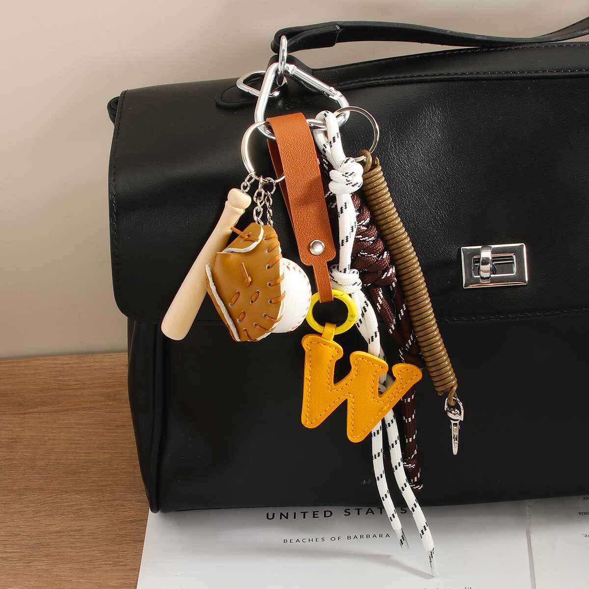 1 Stück Simple Series Letter PU Damen Taschenanhänger h5 Bild2