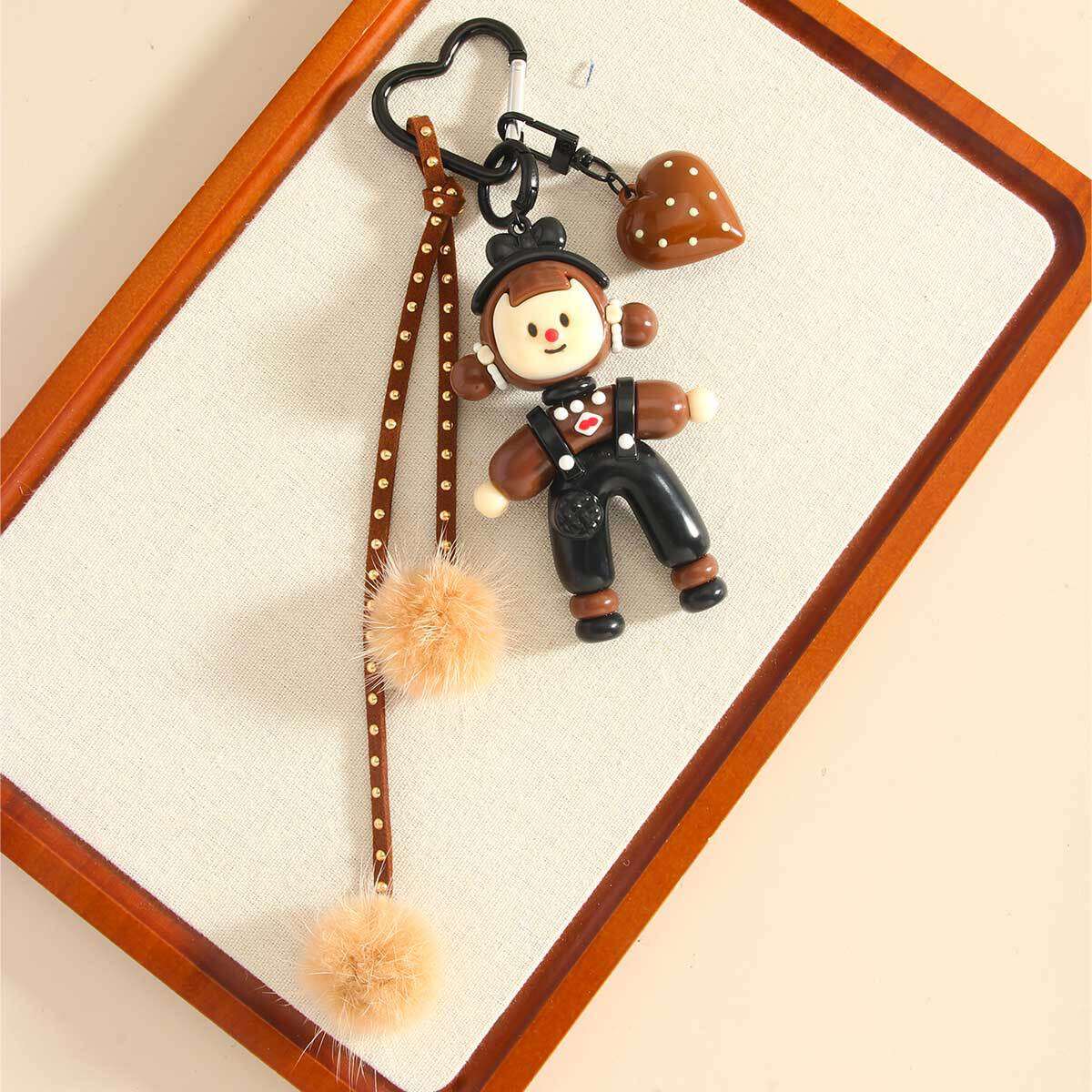 1 pieza de la serie Simple Sweet Little Girl, dije de arcilla para bolso de mujer. Imagen2