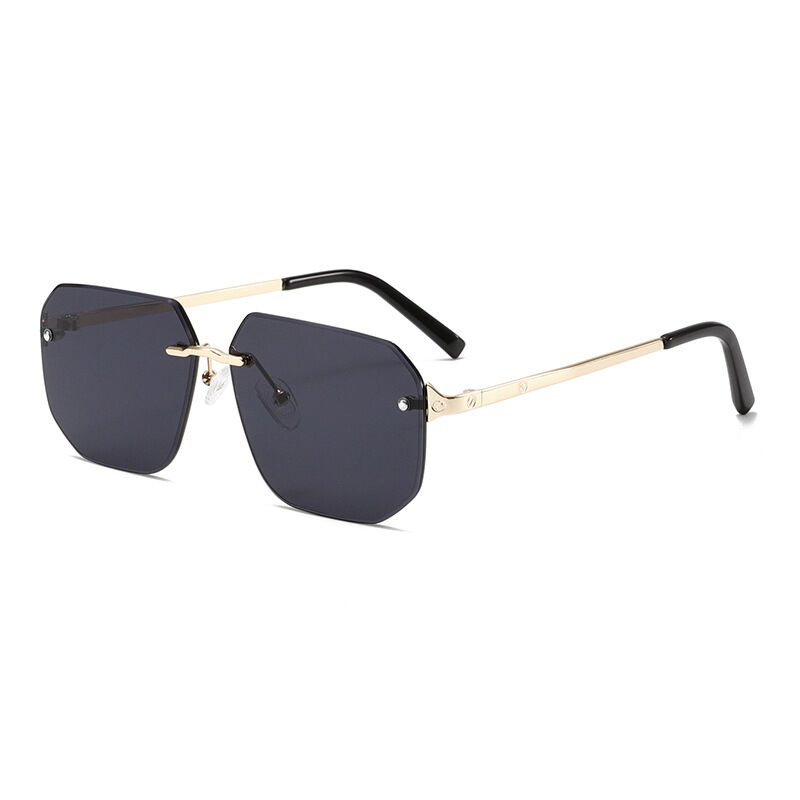 1 Pair Simple Series Daily Solid Color Metal Women's Sunglasses 